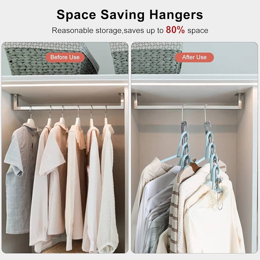 Smart Closet Organizer Foldable Hangers